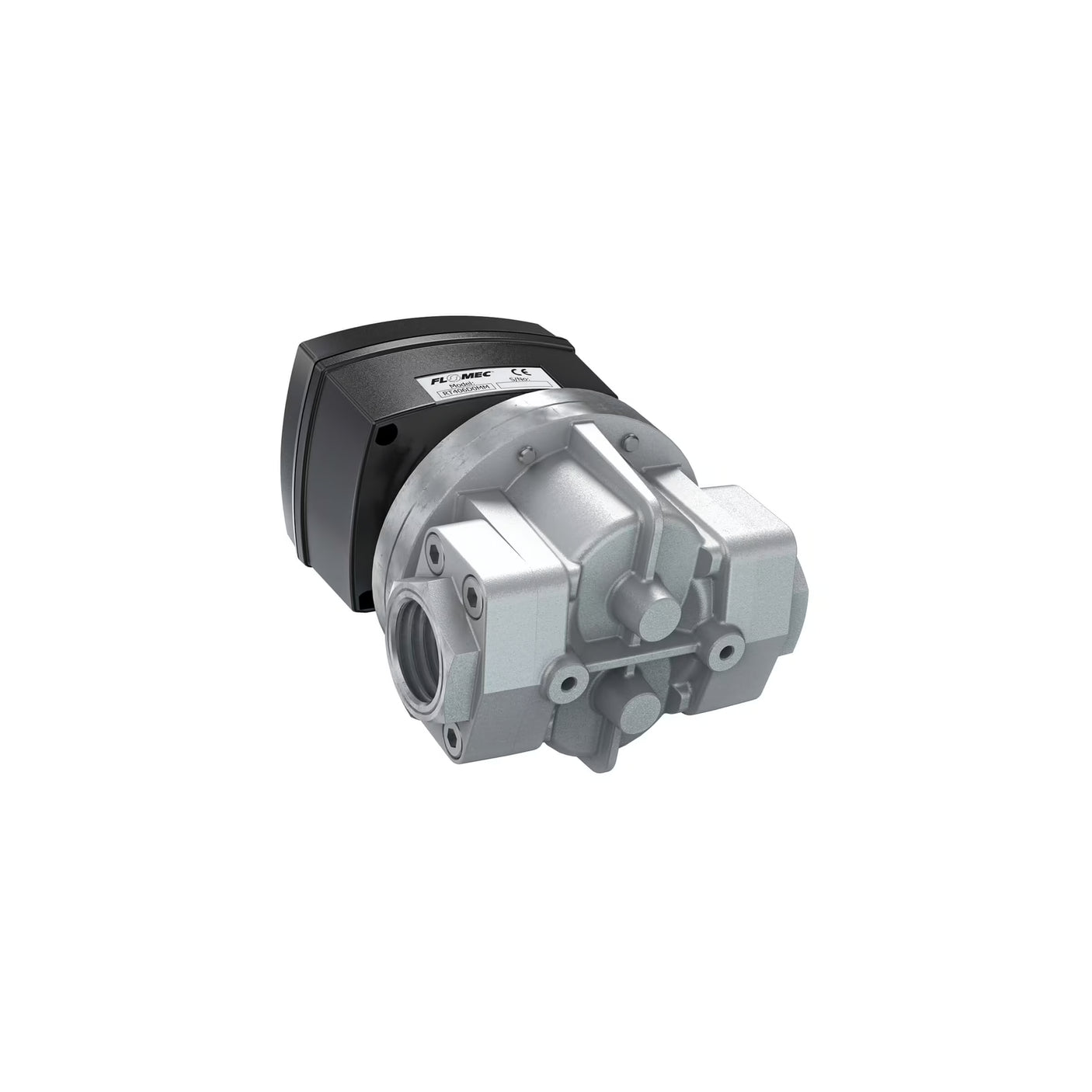 1" Oval Gear Aluminum NPT Flow Meter, RT40 Transmitter with Built-In Digital Display