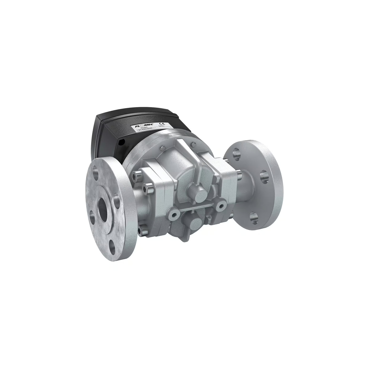 1" Oval Gear Aluminum #150 ANSI Flange Flow Meter, RT40 Transmitter with Built-In Digital Display