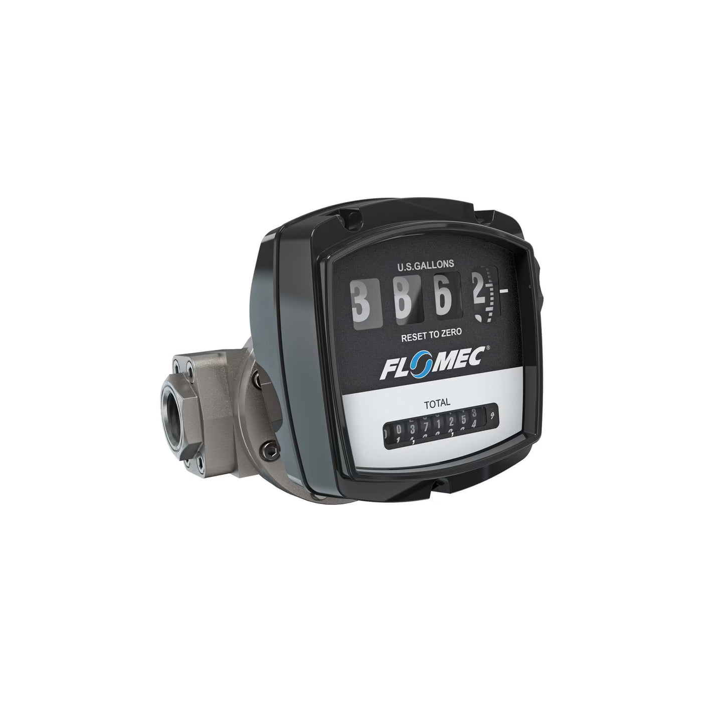 1" Oval Gear Stainless Steel Flow Meter NPT with Mechanical Display