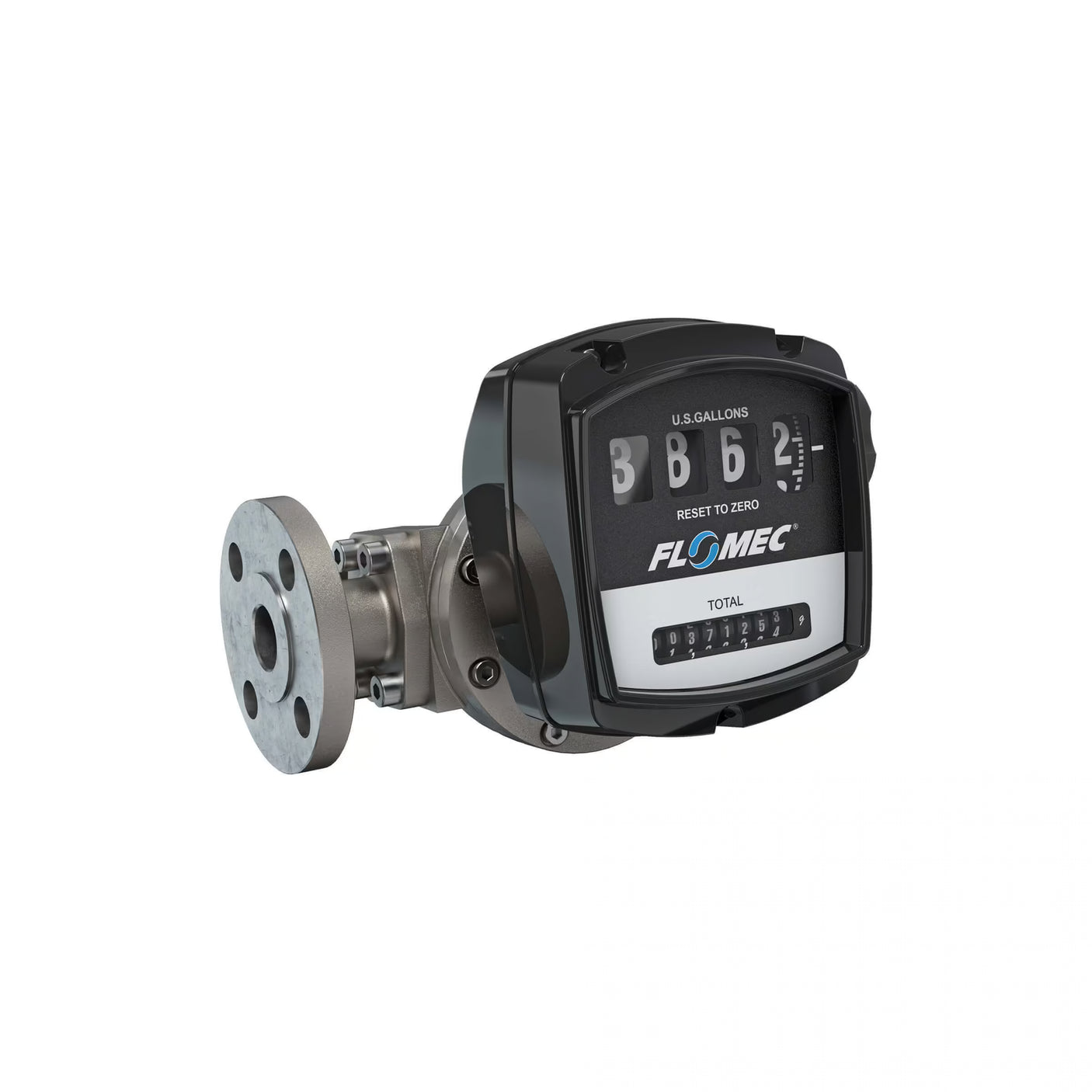 1" Oval Gear Stainless Steel #150 ANSI Flange Flow Meter with Mechanical Display