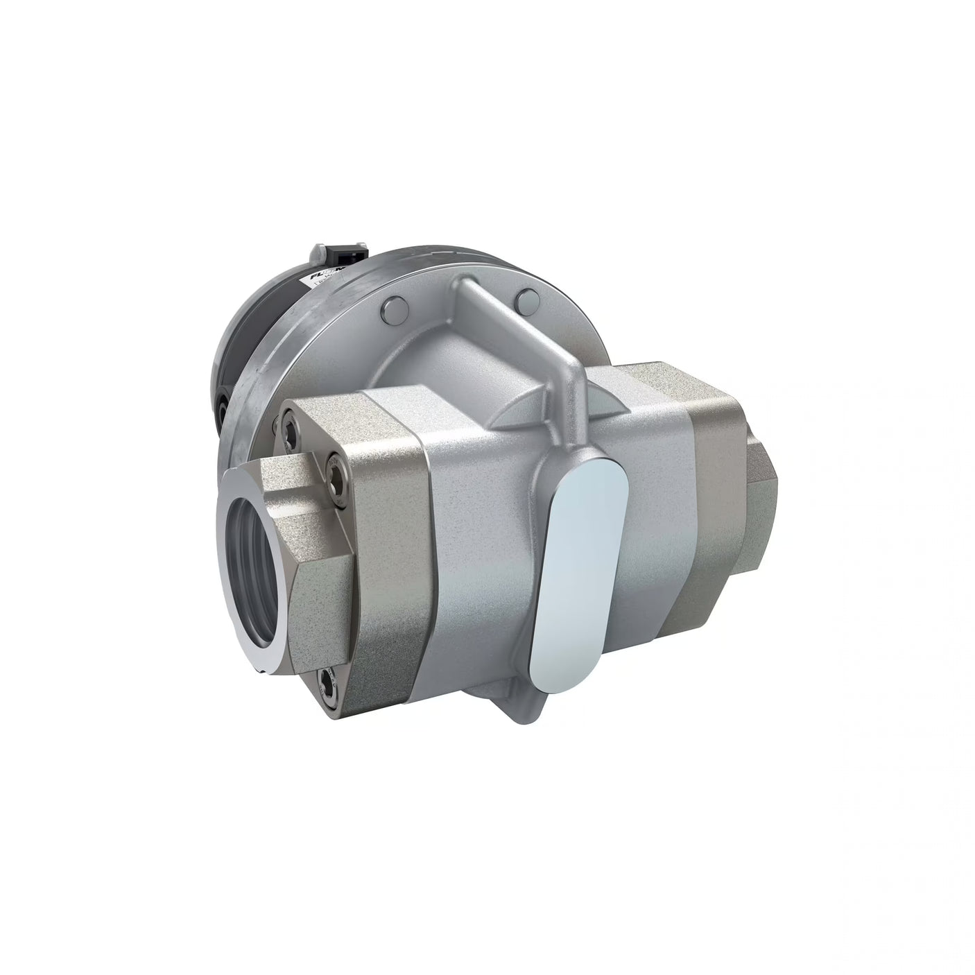 1-1/2" Oval Gear Aluminum NPT Flow Meter, RT14 Transmitter with Built-In Digital Display
