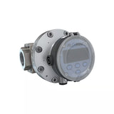 1-1/2" Oval Gear Aluminum NPT Flow Meter, RT14 Transmitter with Built-In Digital Display