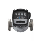 1-1/2" Oval Gear Aluminum #150 ANSI Flange Flow Meter with Mechanical Display