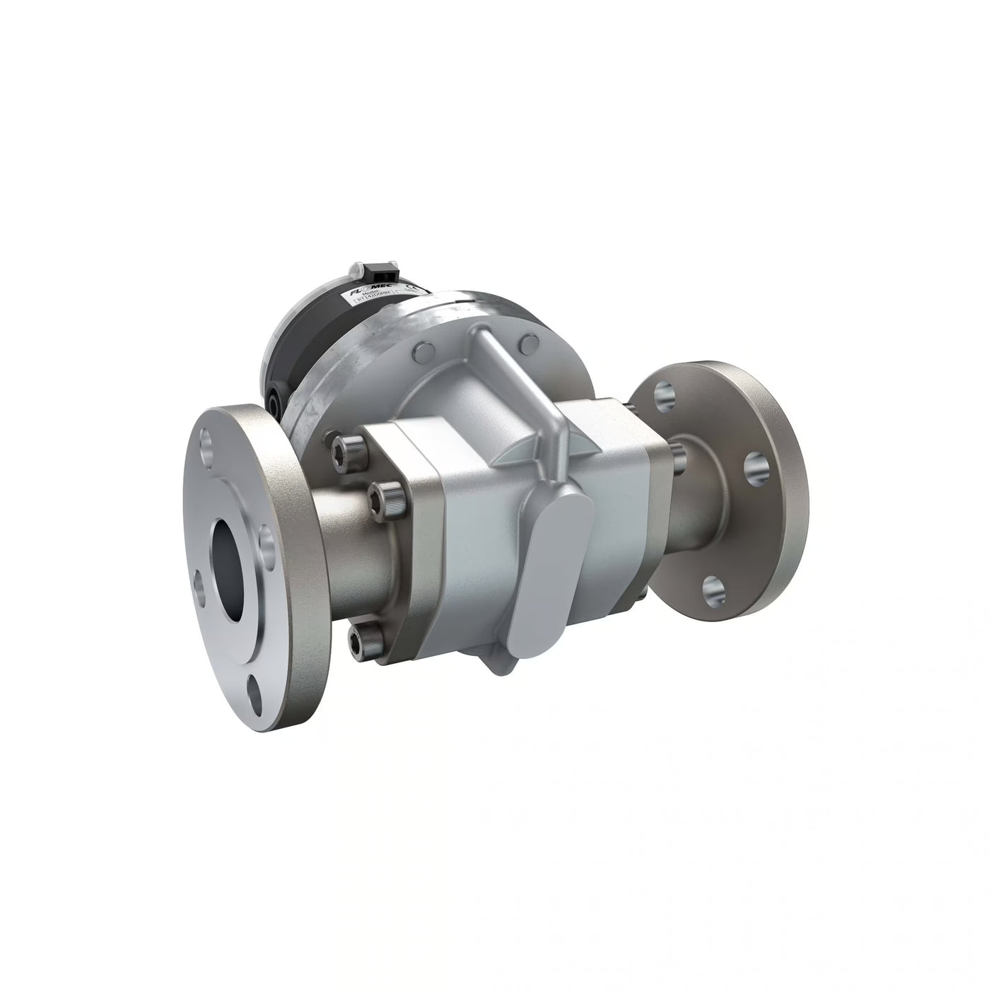 1-1/2" Oval Gear Aluminum #150 ANSI Flange Flow Meter, RT14 Transmitter with Built-In Digital Display