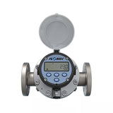1-1/2" Oval Gear Aluminum #150 ANSI Flange Flow Meter, RT14 Transmitter with Built-In Digital Display