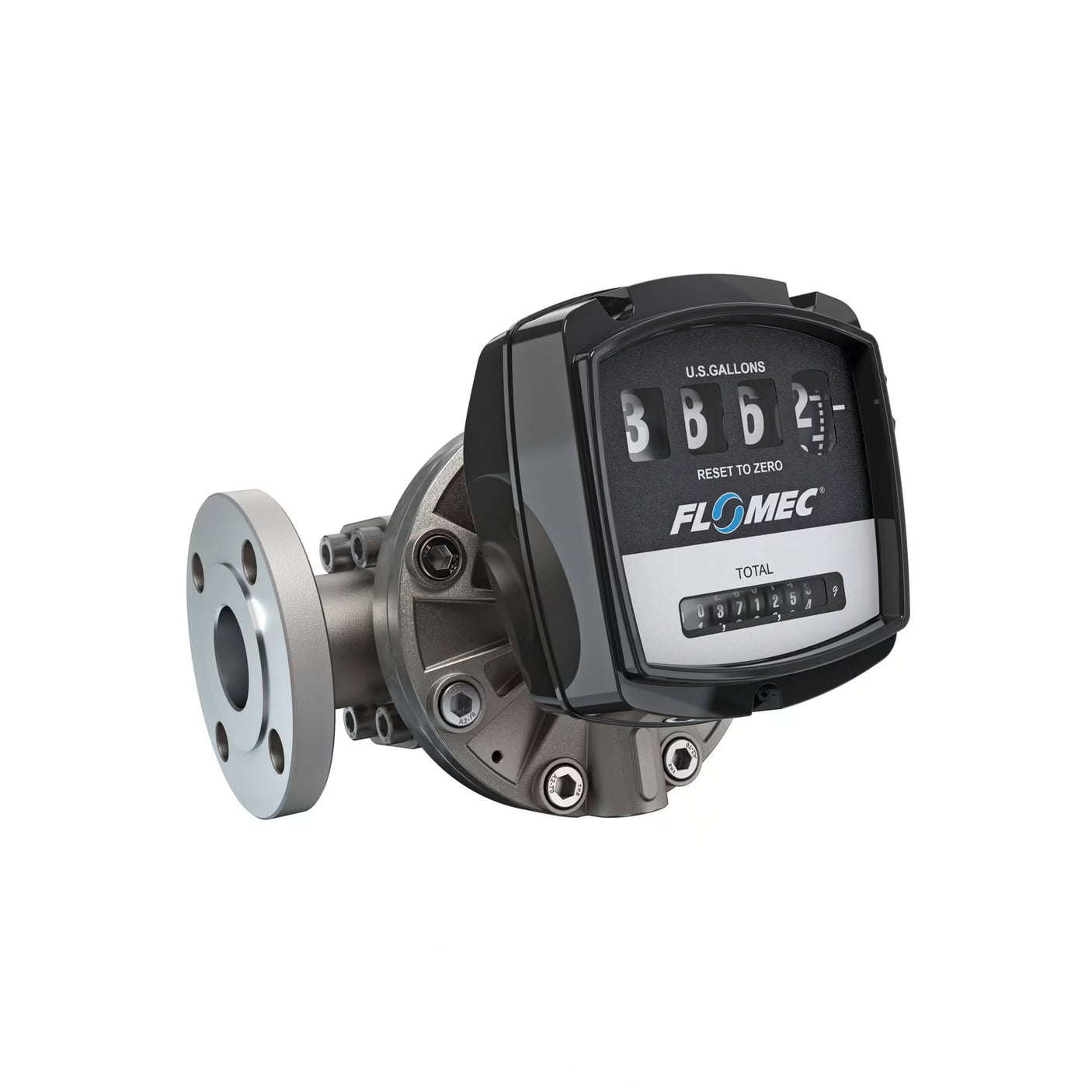 1-1/2" Oval Gear Stainless Steel #150 ANSI Flange Flow Meter with Mechanical Display