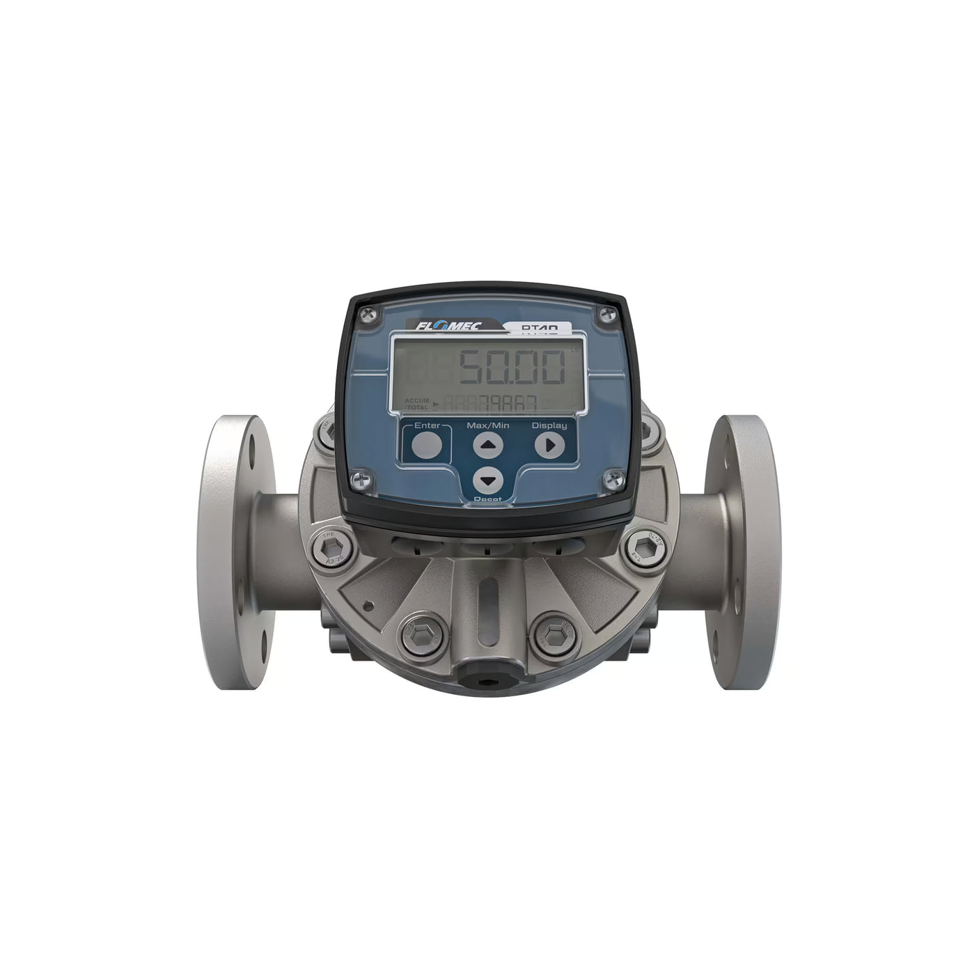 1-1/2" Oval Gear Stainless Steel #150 ANSI Flange Flow Meter, RT40 Transmitter with Built-In Digital Display