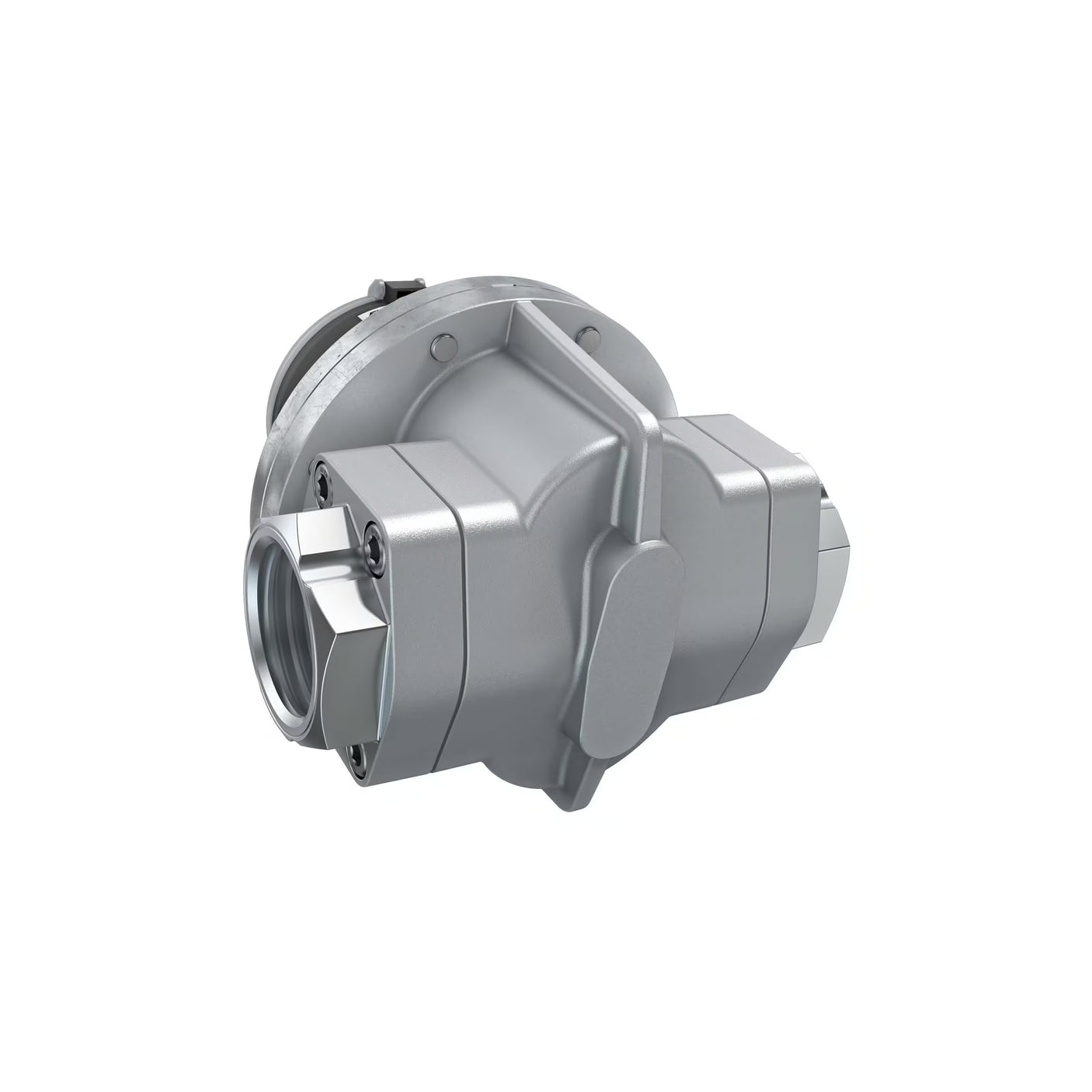 2" Oval Gear Aluminum NPT Flow Meter, RT14 Transmitter with Built-In Digital Display