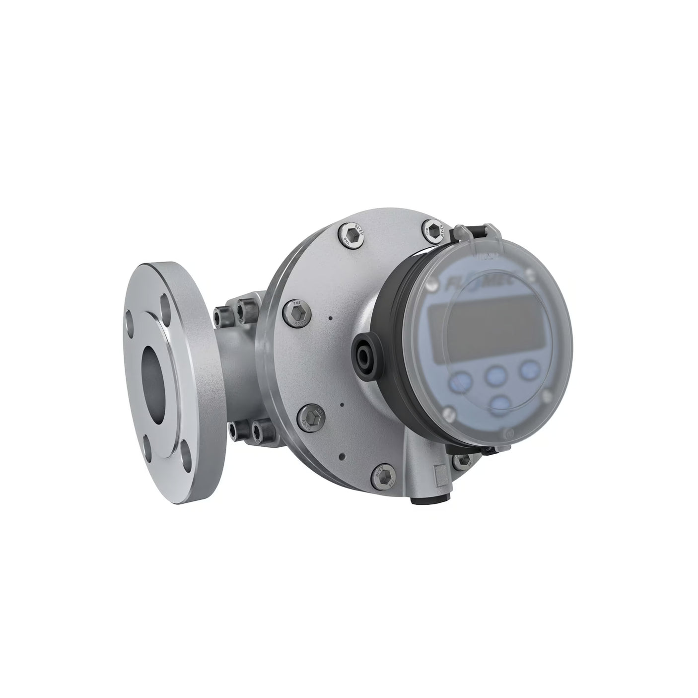 2" Oval Gear Aluminum #150 ANSI Flange Flow Meter, RT14 Transmitter with Built-In Digital Display
