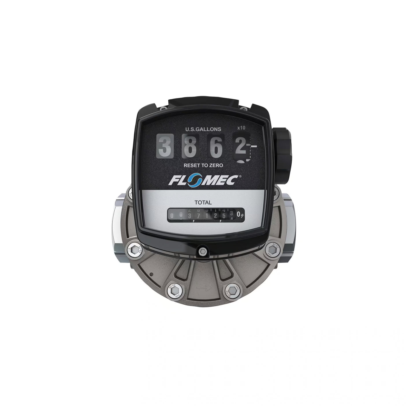 2" Oval Gear Stainless Steel NPT Flow Meter with Mechanical Display