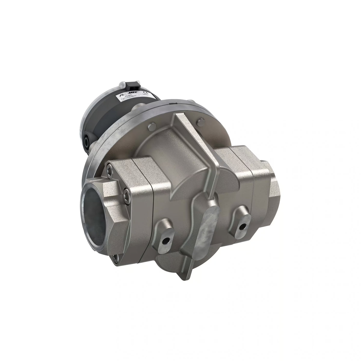 2" Oval Gear Stainless Steel NPT Flow Meter, RT14 Transmitter with Built-In Digital Display