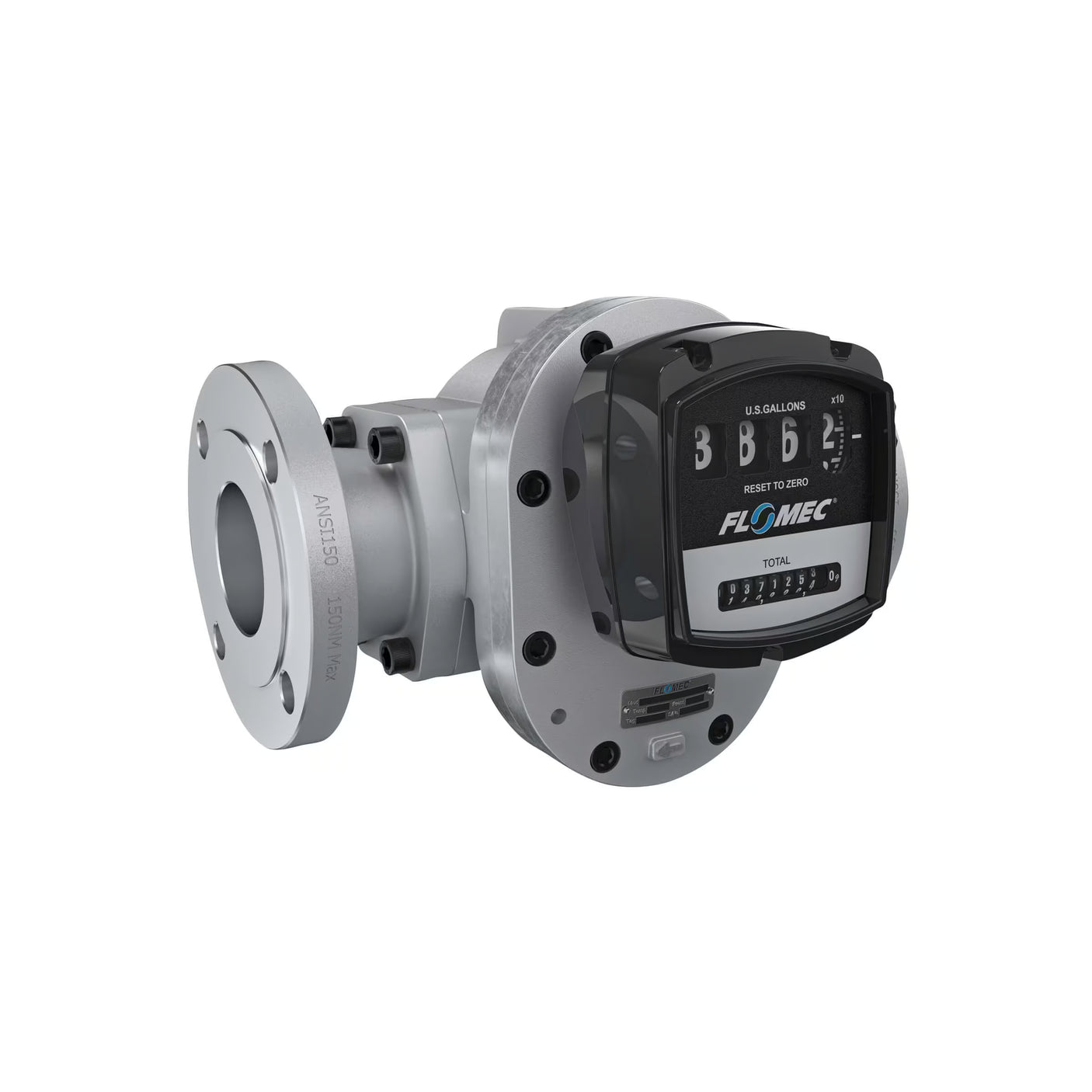 3" Oval Gear Aluminum #150 ANSI Flange Flow Meter with Mechanical Display