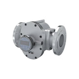 4" Oval Gear Aluminum #150 ANSI Flange Flow Meter, RT14 Transmitter with Built-In Digital Display