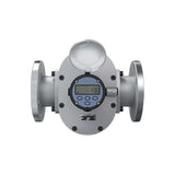 4" Oval Gear Aluminum #150 ANSI Flange Flow Meter, RT14 Transmitter with Built-In Digital Display