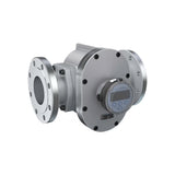 4" Oval Gear Aluminum #150 ANSI Flange Flow Meter, RT14 Transmitter with Built-In Digital Display