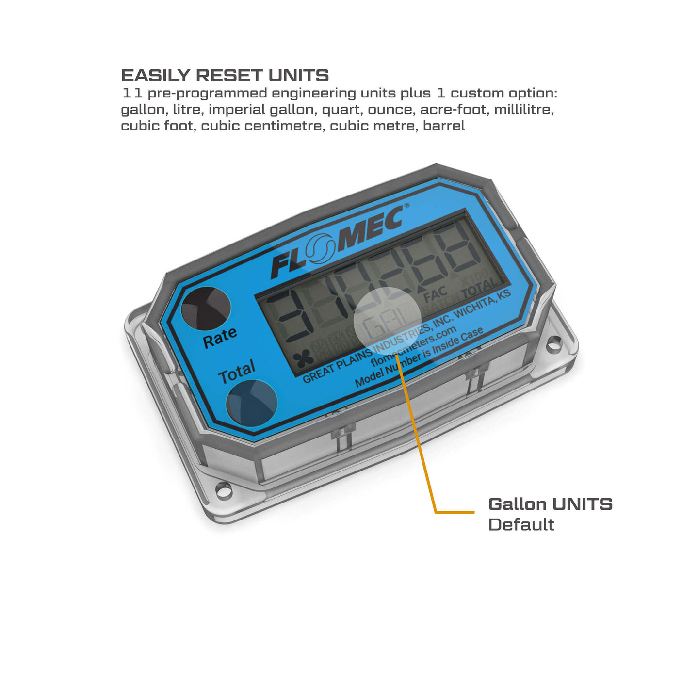 1-1/2" Stainless Steel High-Temperature G2 Flow Meter with Digital Display, Tri-Clamp