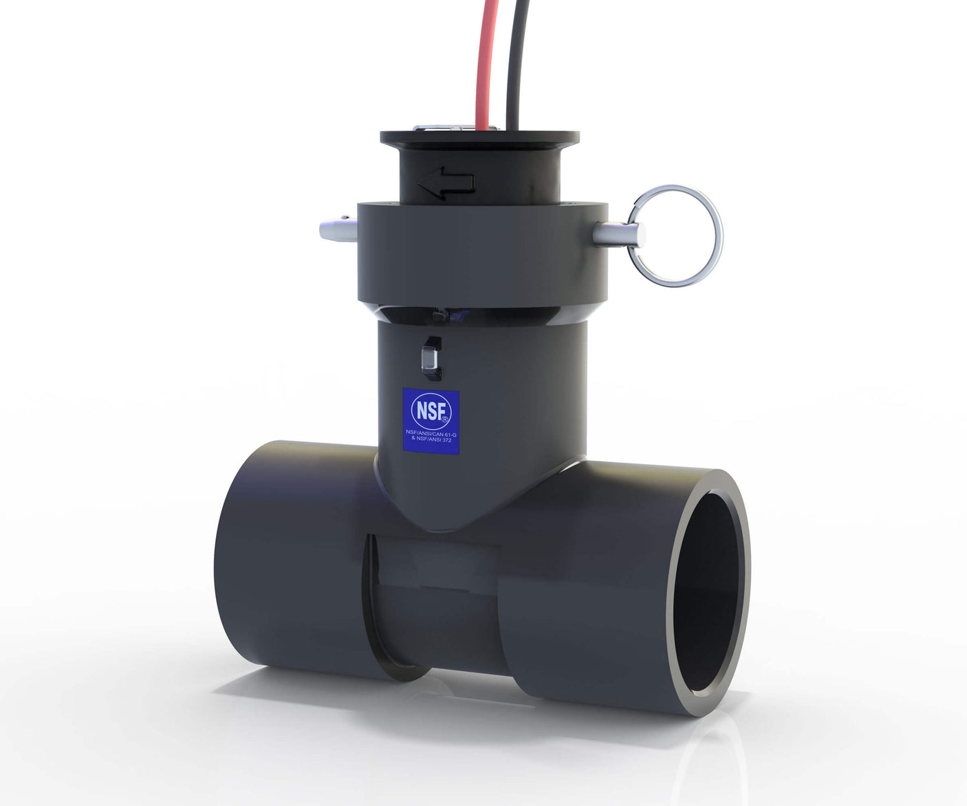 1-1/2" Ultrasonic Flow Sensor with PVC Tee, Socket