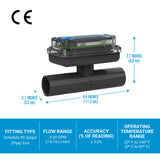 3/4" Turbine PVC Spigot Flow Meter with Digital Display