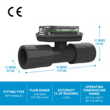 1" Turbine PVC NPT Flow Meter with Digital Display
