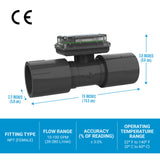 1-1/2" Turbine PVC NPT Flow Meter with Digital Display