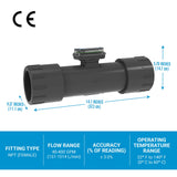 3" Turbine PVC NPT Flow Meter with Digital Display