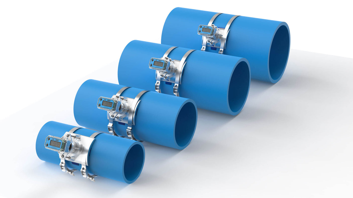 10" Ultrasonic Flow Meter with Digital Display, Saddle for Plastic Irrigation Pipe (PIP)