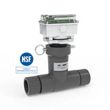 1" Ultrasonic Flow Meter with Digital Display, Schedule 80 PVC Tee, NPT (Female)