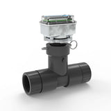 1-1/2" Ultrasonic Flow Meter with Digital Display, Schedule 80 PVC Tee, BSPT (Female)