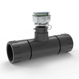 3" Ultrasonic Flow Meter with Digital Display, Schedule 80 PVC Tee, NPT (Female)