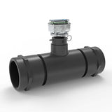 4" Ultrasonic Flow Meter with Digital Display, Schedule 80 PVC Tee, NPT (Female)