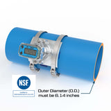 6" Ultrasonic Flow Meter with Digital Display, Saddle for Plastic Irrigation Pipe (PIP)