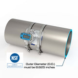 8" Ultrasonic Flow Meter with Digital Display, Saddle for NPS IPS Pipe