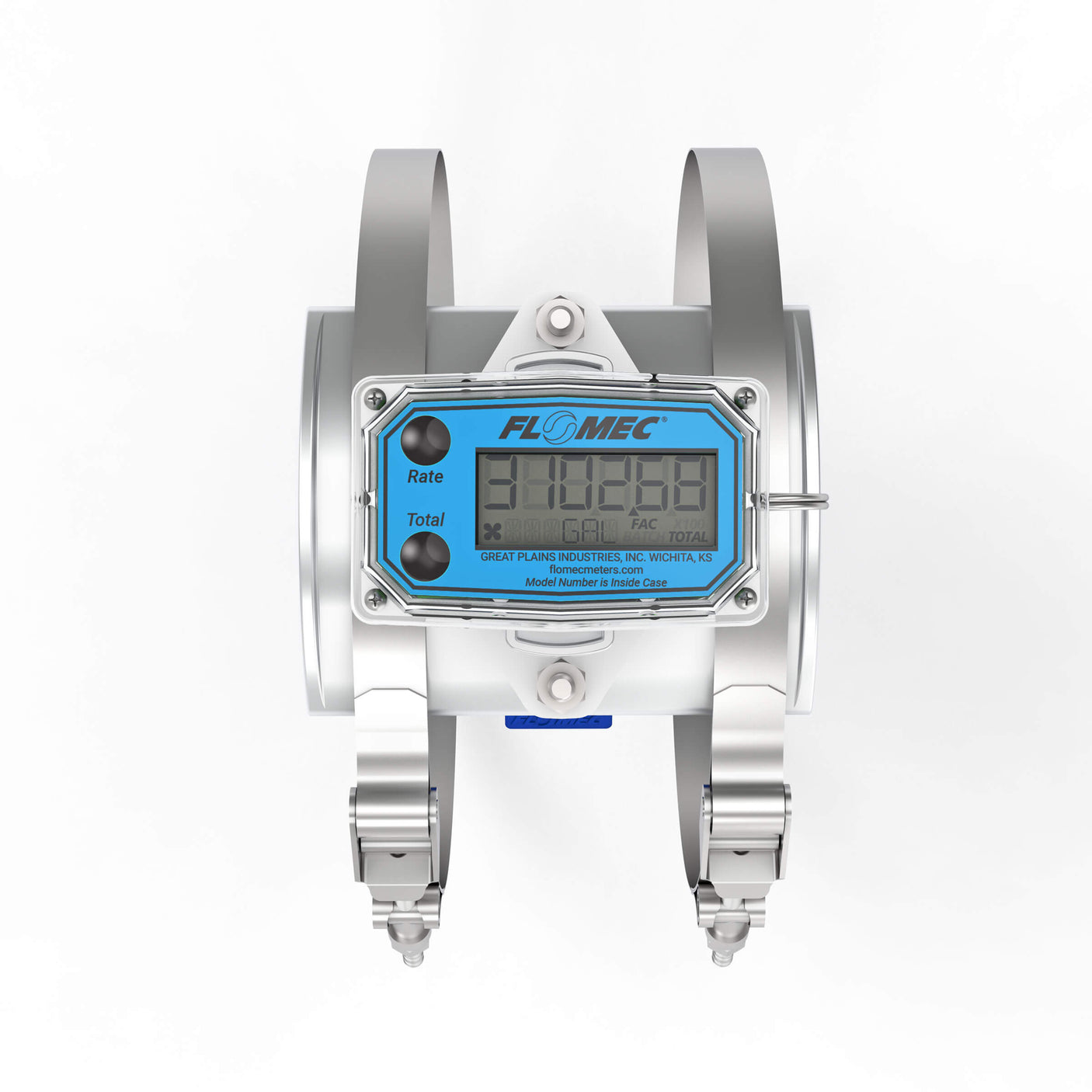 10" Ultrasonic Flow Meter with Digital Display, Saddle for NPS IPS Pipe
